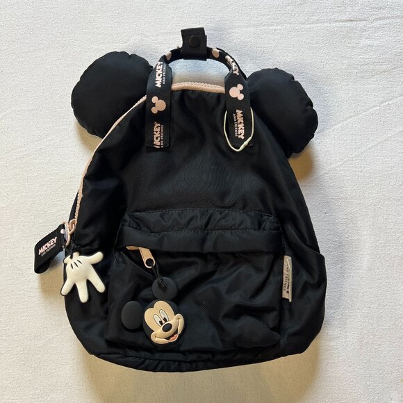 Zara Disney Mickey Mouse Mini Backpack with Ears Black Bag - Picture 1 of 8